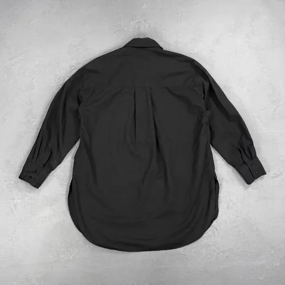 Rails Joey Black Cotton Blend Poplin Oversized Button Up Shirt Women's Small - Picture 4 of 4